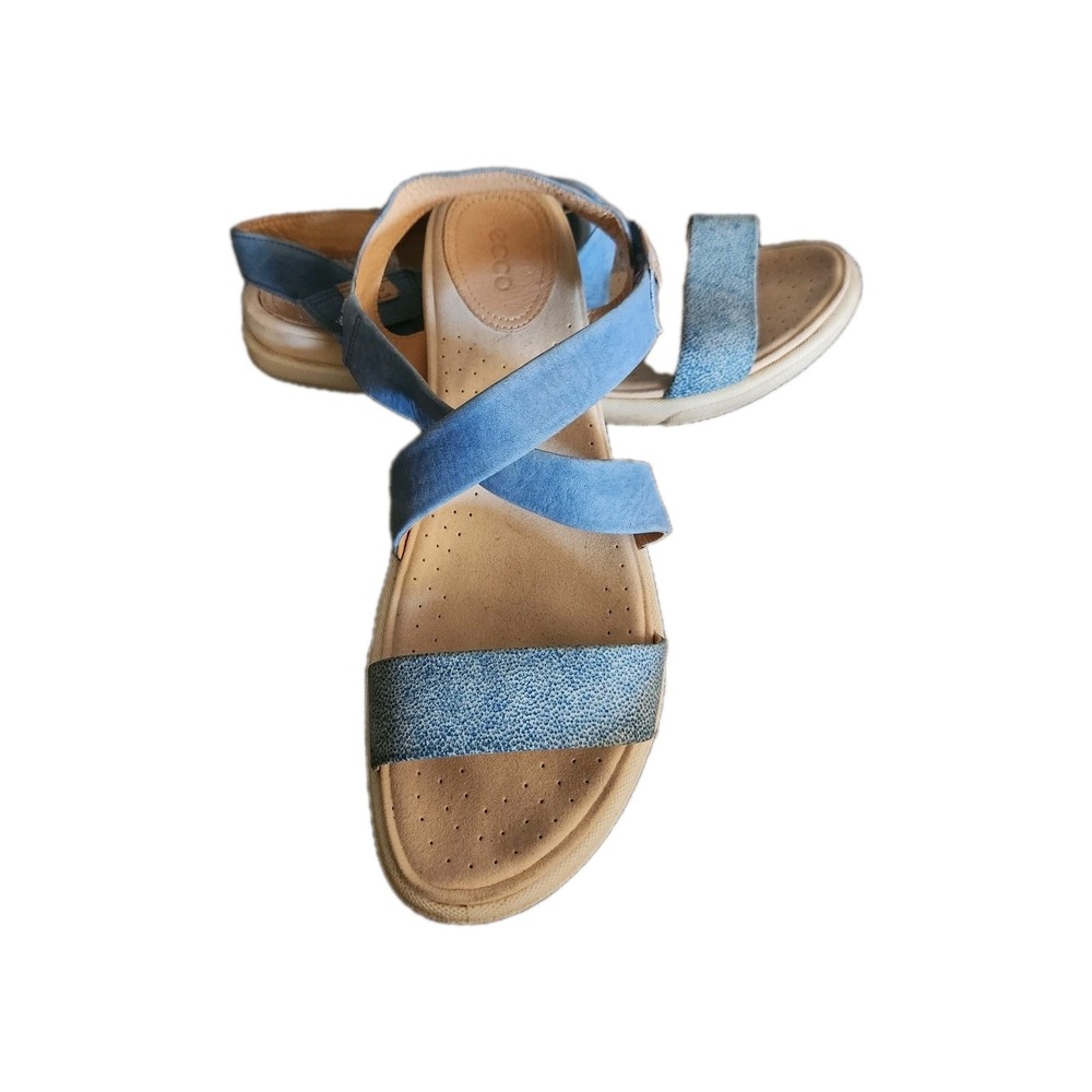 ECCO Damara Crisscross Slingback Sandals Indigo/Light Blue Women's 11